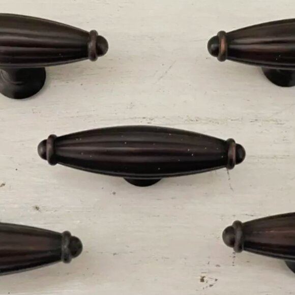 5 Amerock Oil Rubbed Bronze Drawer Knob Handles Furniture Salvaged Hardware - Picture 6 of 6